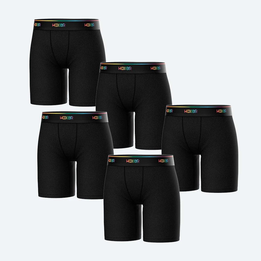 Biker High Waisted Pride Black 5-Pack