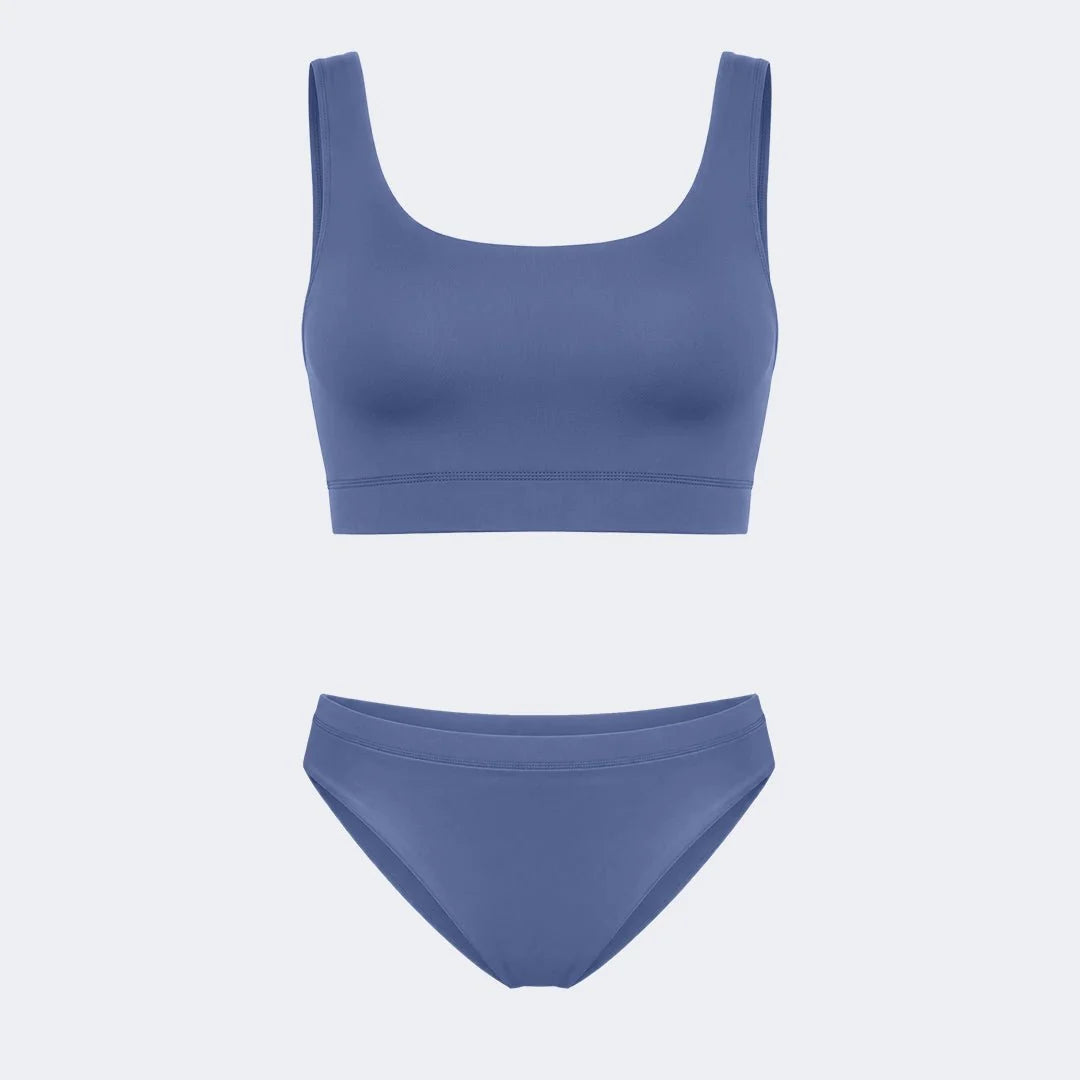 Swim Set Bikini Boss Steel Blue